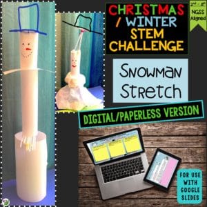 The Snowman Stretch Winter STEM Challenge is super low-prep and full of rigor, engagement, and fun. Whether you need a Christmas STEM Challenge activity or a Winter STEM Challenge activity, this one is a winner for teachers and students! Click through to the blog to see all the details, including modifications for grades 2-8!