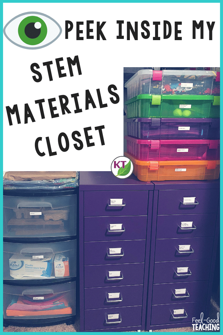 There's no way around it: If you love doing STEM Challenges, you've probably been challenged yourself to keep your mini warehouse of materials organized and accessible. Click through to the blog to see what I've got on hand and where I'm storing how I'm getting organized!