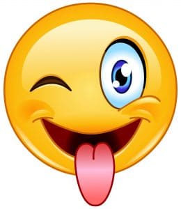 Emoticon with stuck out tongue and winking eye