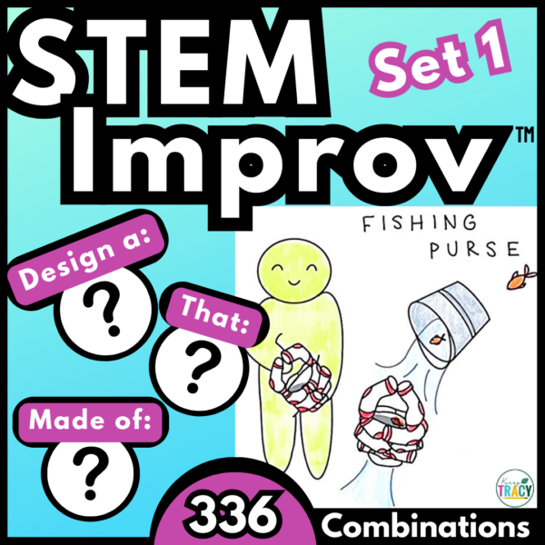STEM Improv Activity Spring Set 1 - 336 combinations! Student drawing pictured.