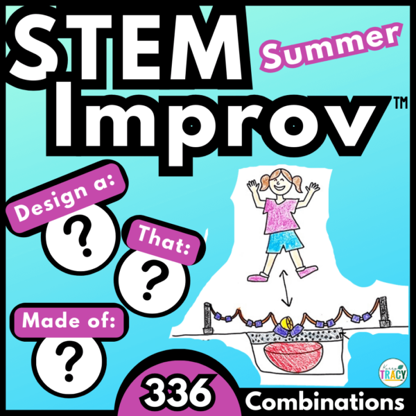 STEM Improv Activity Summer Set - 336 combinations! Student drawing pictured.
